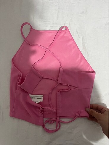 Stradivarius Stradivarius arkadan baglamalı crop top
