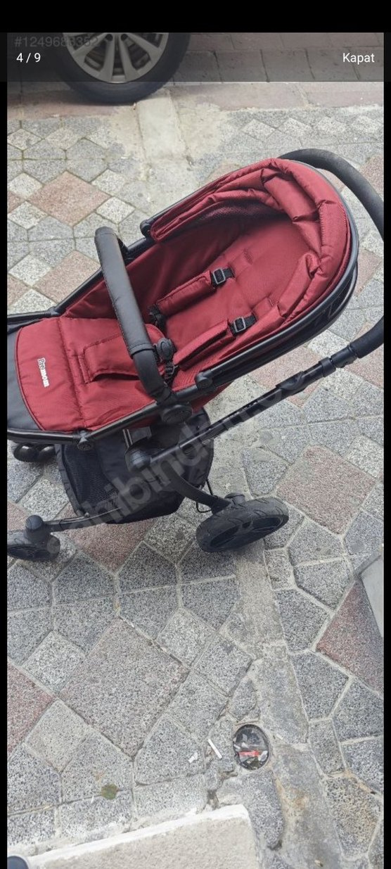bordo Bebek Arabası - Görsel 2