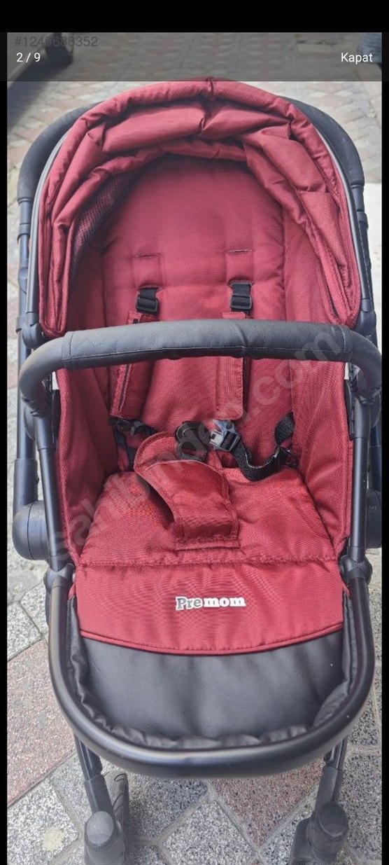 bordo Bebek Arabası - Görsel 3