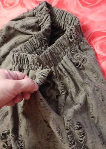 acık kahve Kadın Kumaş Pantolon cepli Rahat Kesim - Görsel 3