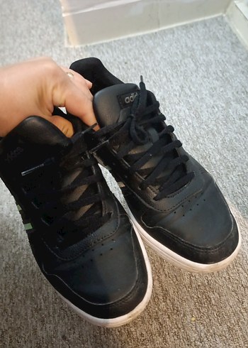 Bayan Siyah Spor Ayakkabı Velcro - Görsel 6