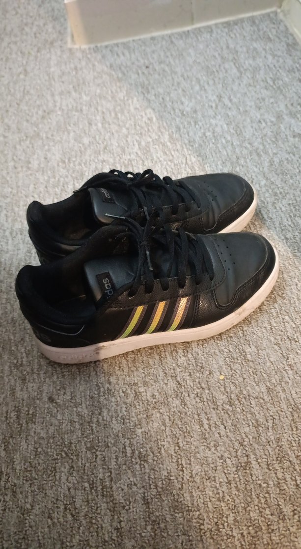 Bayan Siyah Spor Ayakkabı Velcro - Görsel 2