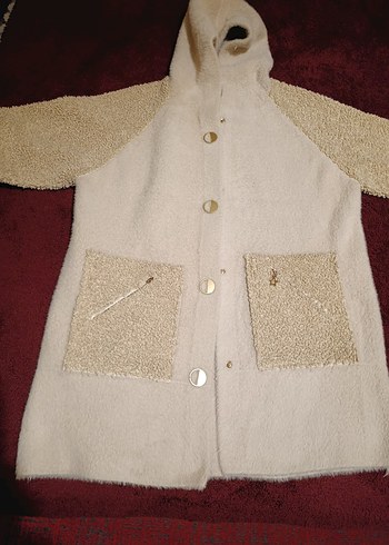 Bej Düğmeli Midi Kaban 38/42 - Görsel 5