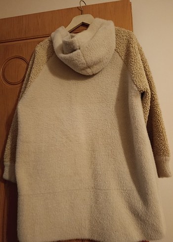 Bej Düğmeli Midi Kaban 38/42 - Görsel 2