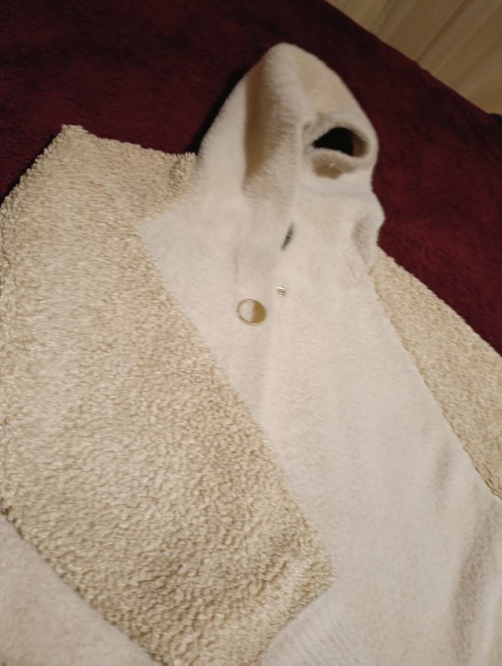 Bej Düğmeli Midi Kaban 38/42 - Görsel 3