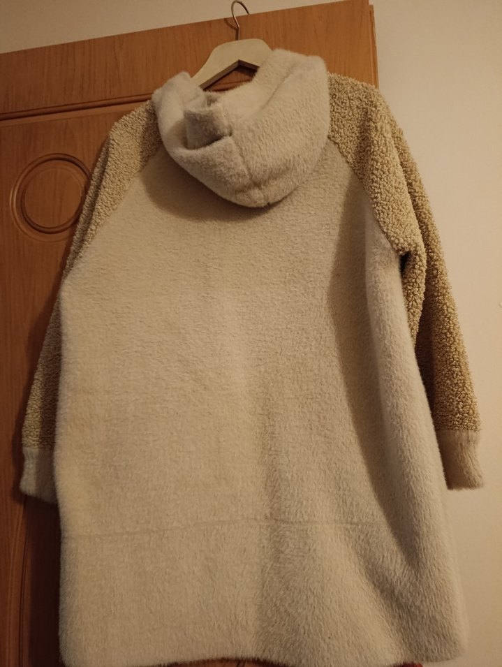 Bej Düğmeli Midi Kaban 38/42 - Görsel 2