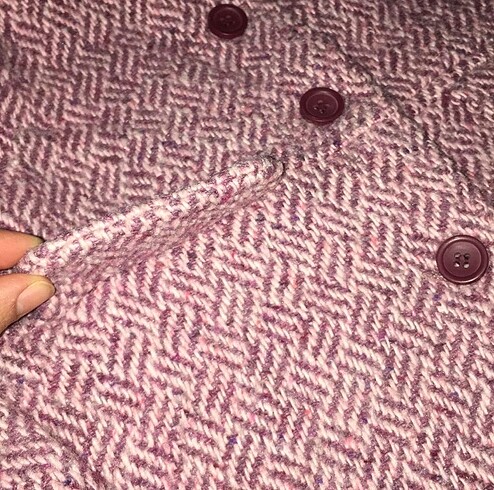 10 Yaş Beden pembe Renk Yumuşacık kaşe kaban