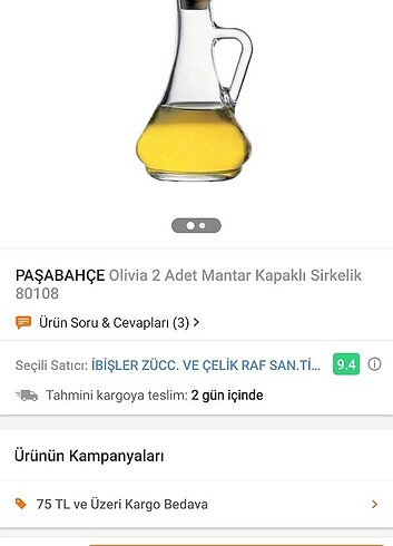 Paşabahçe Paşabahçe olivia 2 adet mantar Kapaklı sirkelik