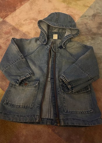 Çocuk Kapüşonlu Denim Ceket