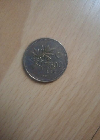 Gri Vintage 2500 Lira Madeni Para Rozeti - Görsel 2