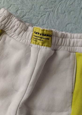 Koton Beyaz Sarı Şeritli Erkek Jogger Eşofman