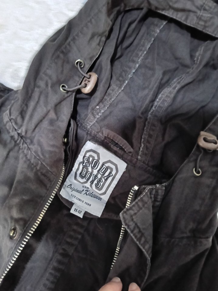 Kahverengi Erkek Çocuk Puff Mont - Görsel 4