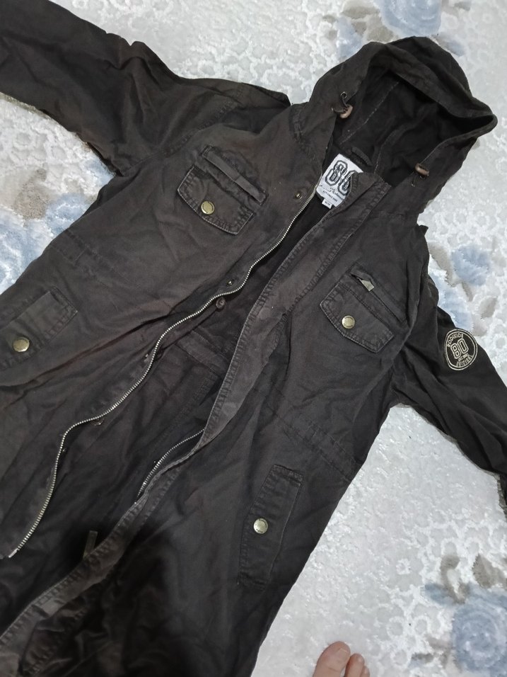 Kahverengi Erkek Çocuk Puff Mont - Görsel 3