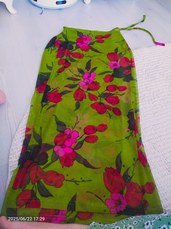 Çiçek Desenli Bohem Uzun pareo - Görsel 2