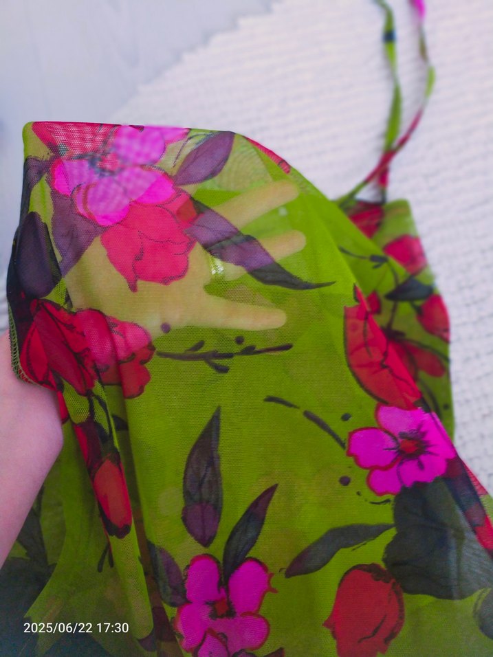 Çiçek Desenli Bohem Uzun pareo - Görsel 4