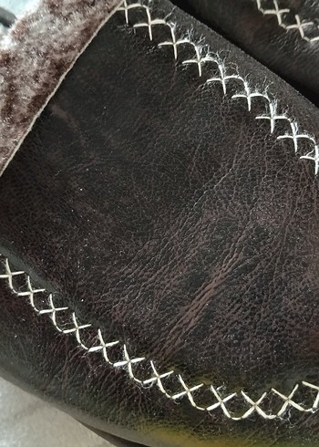 Kahverengi Zebra Desenli Erkek Ev Terliği - Görsel 6