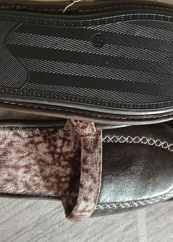 Kahverengi Zebra Desenli Erkek Ev Terliği - Görsel 3