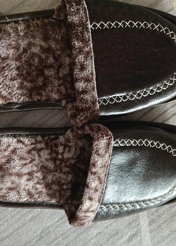 Kahverengi Zebra Desenli Erkek Ev Terliği - Görsel 2