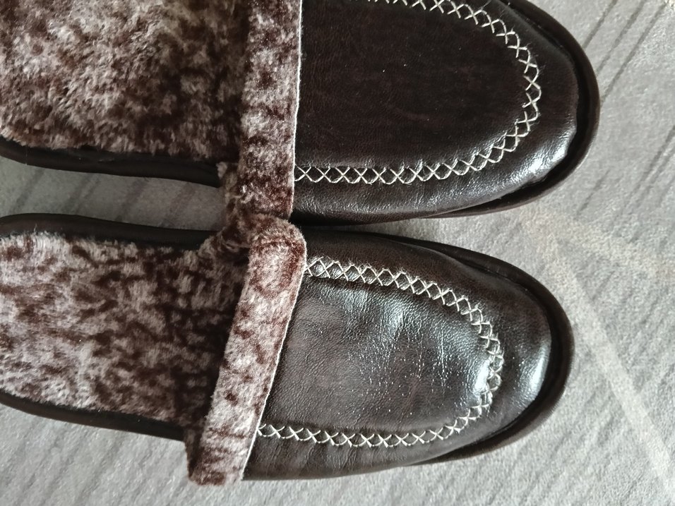 Kahverengi Zebra Desenli Erkek Ev Terliği - Görsel 4