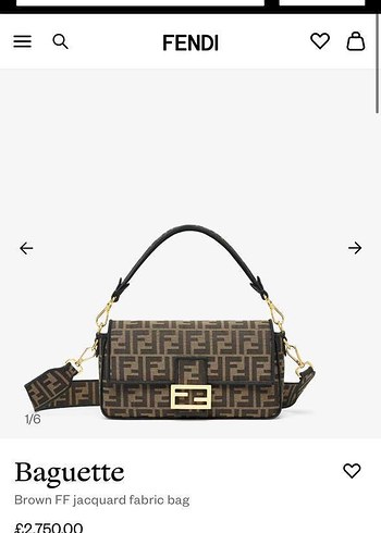 Fendi Zincir Detaylı Kahverengi Fendi Baskılı Çanta
