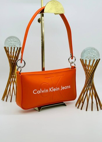 Turuncu Calvin Klein Jeans Deri Kadın Çantası