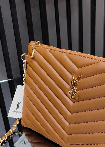 Yves Saint Laurent Bej Deri Kadın El Çantası