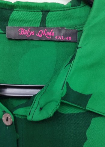 Yeşil Düğmeli elbise - Görsel 3