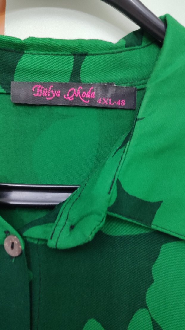 Yeşil Düğmeli elbise - Görsel 3