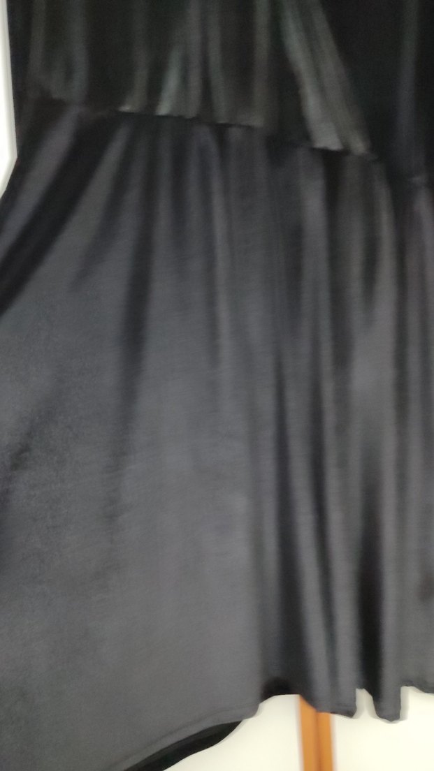 Uzun Kollu Siyah kadife elbise - Görsel 3