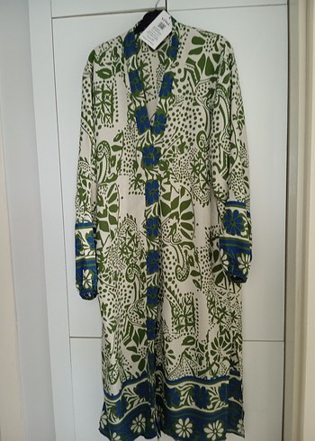 Diğer Yeşil Desenli Bohem kimono