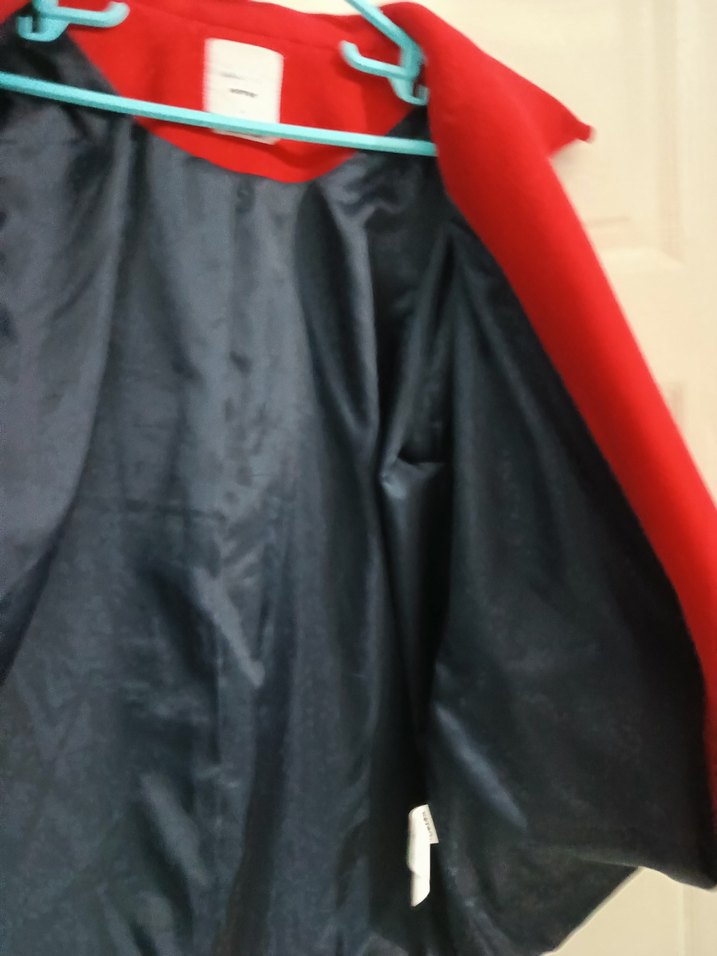 Kırmızı Çift Düğmeli Kaban - Görsel 4