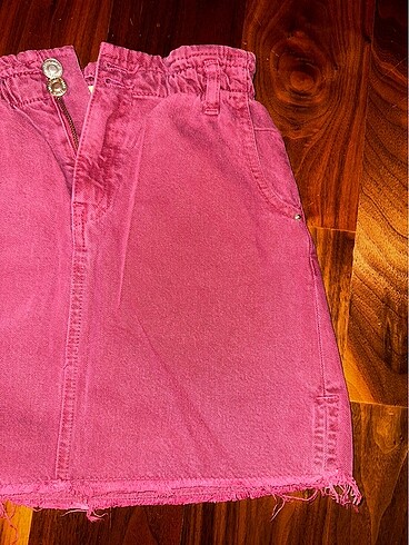 11-12 Yaş Beden bordo Renk Zara bordo jean etek