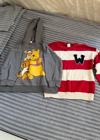 Gri Nakışlı Erkek Çocuk Sweatshirt
