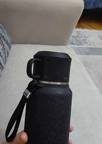 Huquan 316 Paslanmaz Çelik Termos 1000ML Siyah - Görsel 4