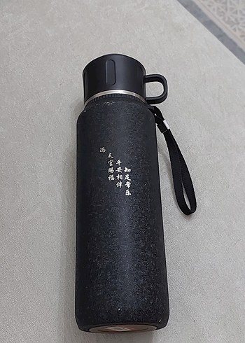 Huquan 316 Paslanmaz Çelik Termos 1000ML Siyah - Görsel 2