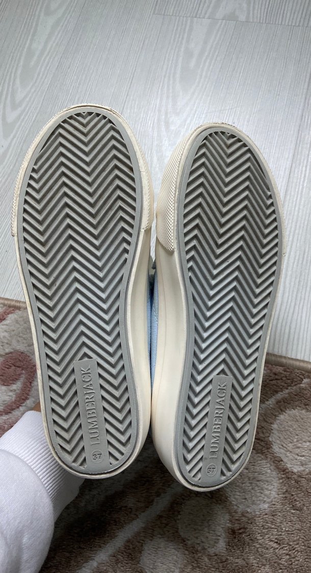 Pastel Mavi Düz Tabanlı Kadın Spor Ayakkabı - Görsel 5