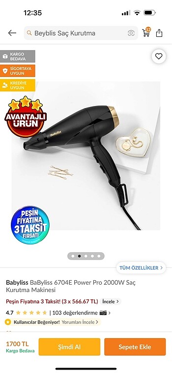 Saç kurutma makinesi