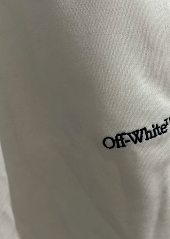 Off-White Beyaz Pamuklu Erkek Mini Şort - Görsel 3