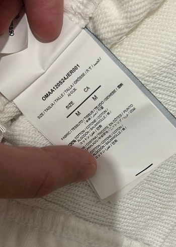 Off-White Beyaz Pamuklu Erkek Mini Şort - Görsel 6