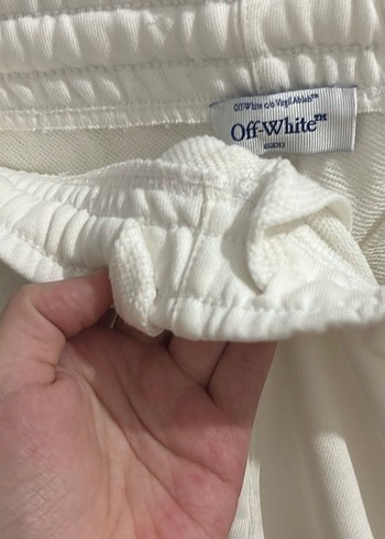 Off-White Beyaz Pamuklu Erkek Mini Şort - Görsel 4