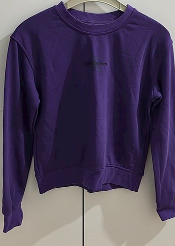 Calvin Klein Mor Kadın Sweatshirt Uzun Kollu Rahat Kesim - Görsel 2