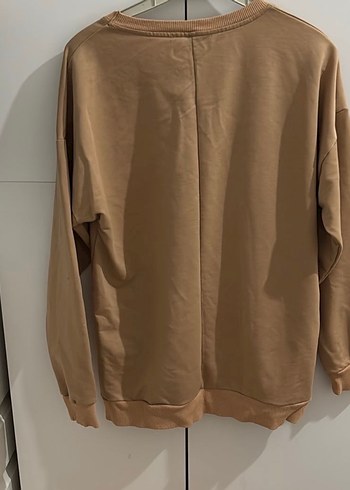 Bej Kadın Oversize Sweatshirt - Görsel 5