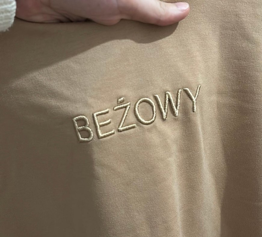 Bej Kadın Oversize Sweatshirt - Görsel 3