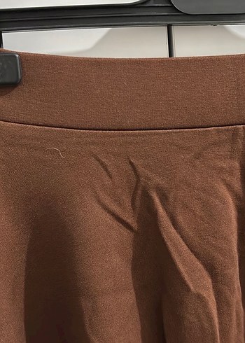 Kahverengi  Pilili Midi Etek - Görsel 2