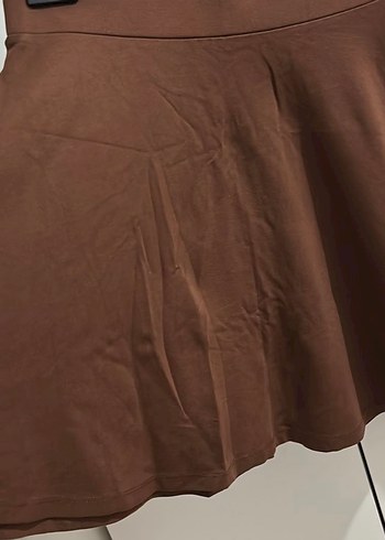 Kahverengi  Pilili Midi Etek - Görsel 4