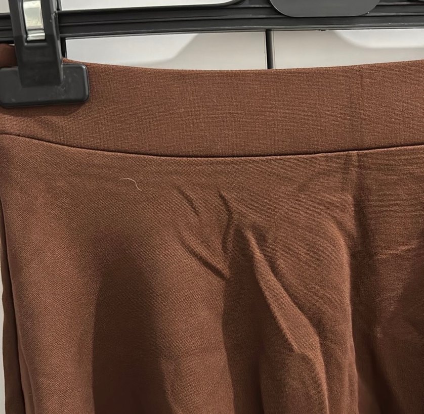 Kahverengi  Pilili Midi Etek - Görsel 2