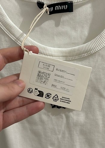 Miu miu Beyaz Kolsuz Midi Pamuk Elbise - Görsel 3