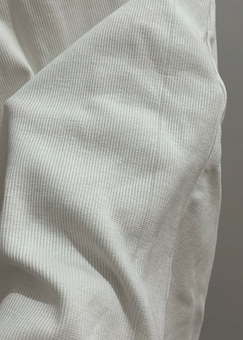 Miu miu Beyaz Kolsuz Midi Pamuk Elbise - Görsel 6
