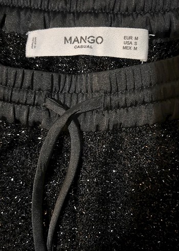 Kadın Parlak Simli Siyah Mini Şort - Görsel 3