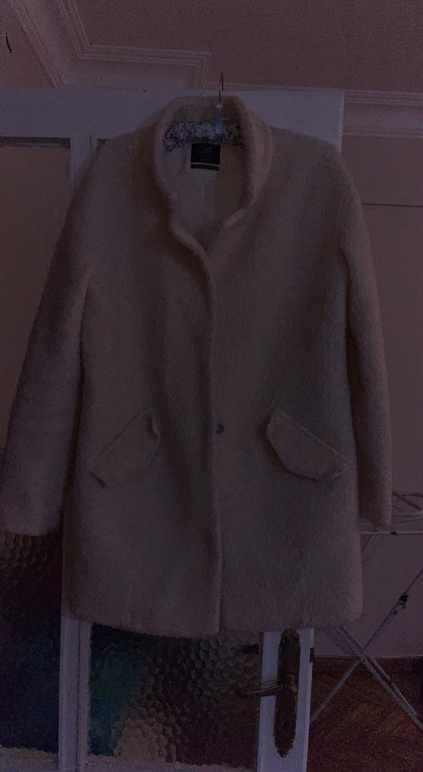 Krem Renk Kadın Kaban - Görsel 2